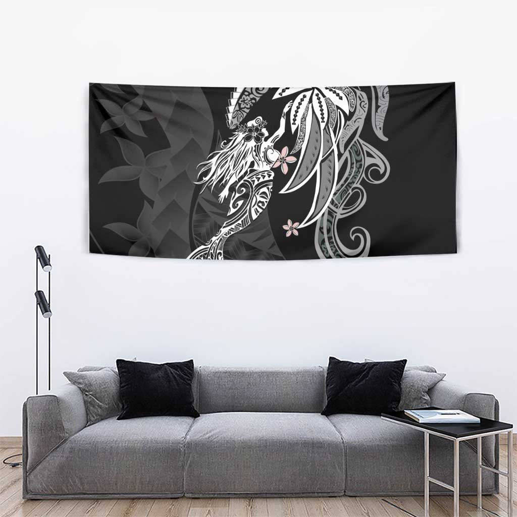 Polynesian Mermaid Plumeria Tribal Tattoo Tapestry LT01 - Polynesian Pride