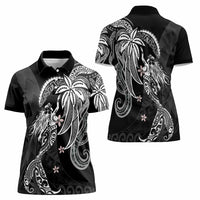 Polynesian Mermaid Plumeria Tribal Tattoo Women Polo Shirt LT01 - Polynesian Pride