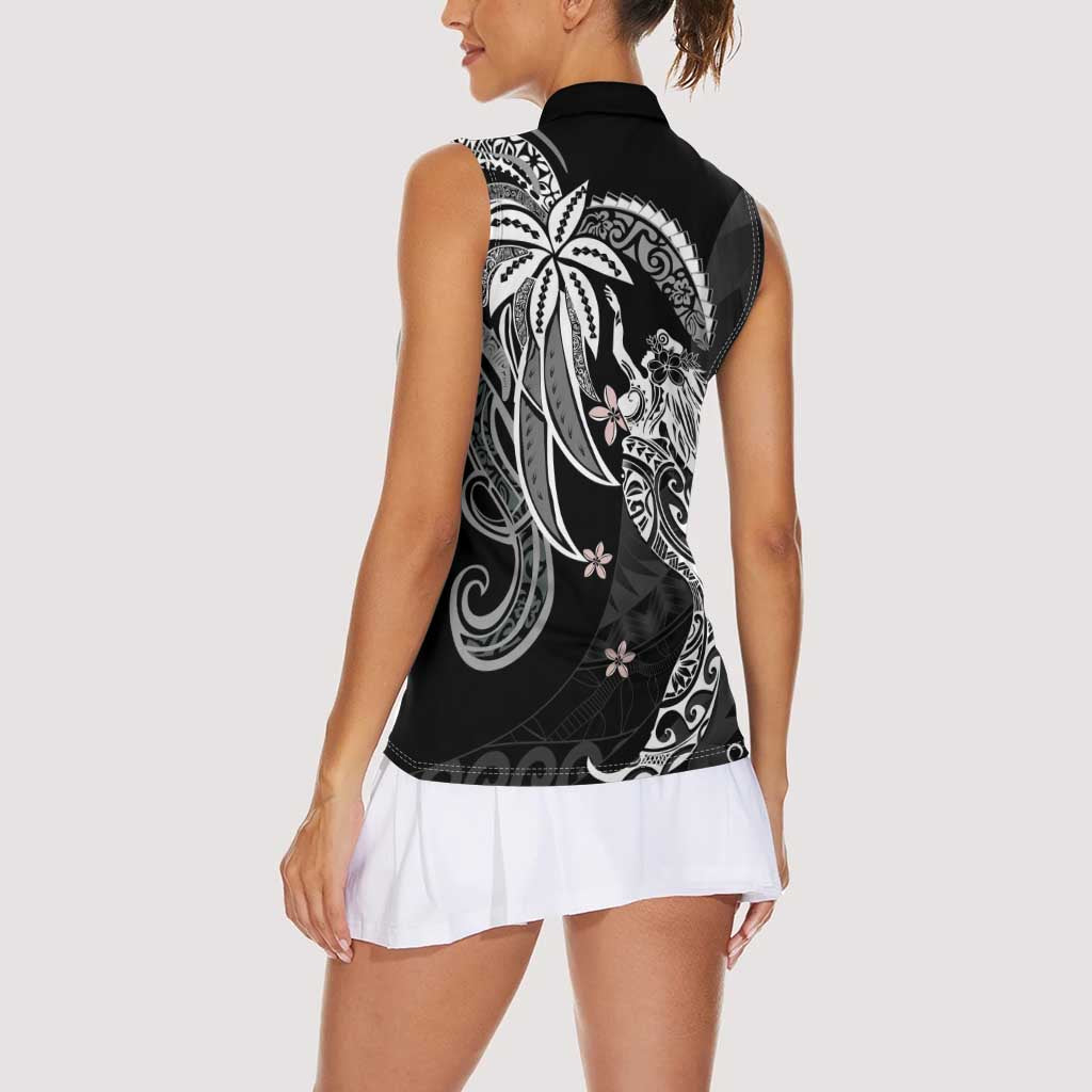 Polynesian Mermaid Plumeria Tribal Tattoo Women Sleeveless Polo Shirt LT01 - Polynesian Pride