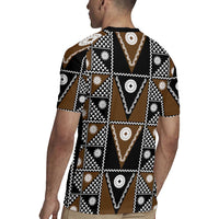 Fiji Brown Masi Pattern Rugby Jersey Fijian Tapa