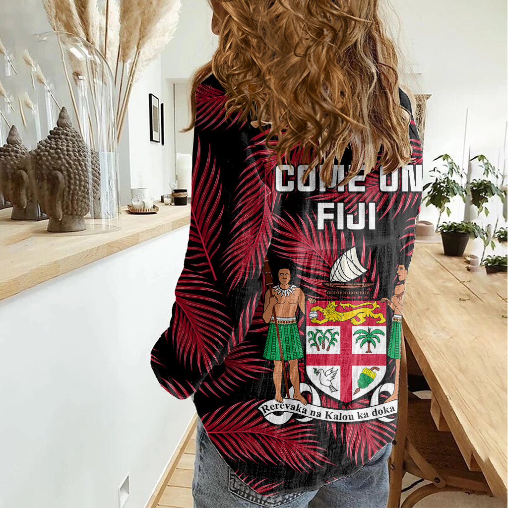 fiji-rugby-women-casual-shirt-flying-fijians-red-palm-tree-version