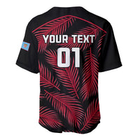 Custom Fiji Rugby Baseball Jersey Flying Fijians Red Palm Tree Version LT01 - Polynesian Pride