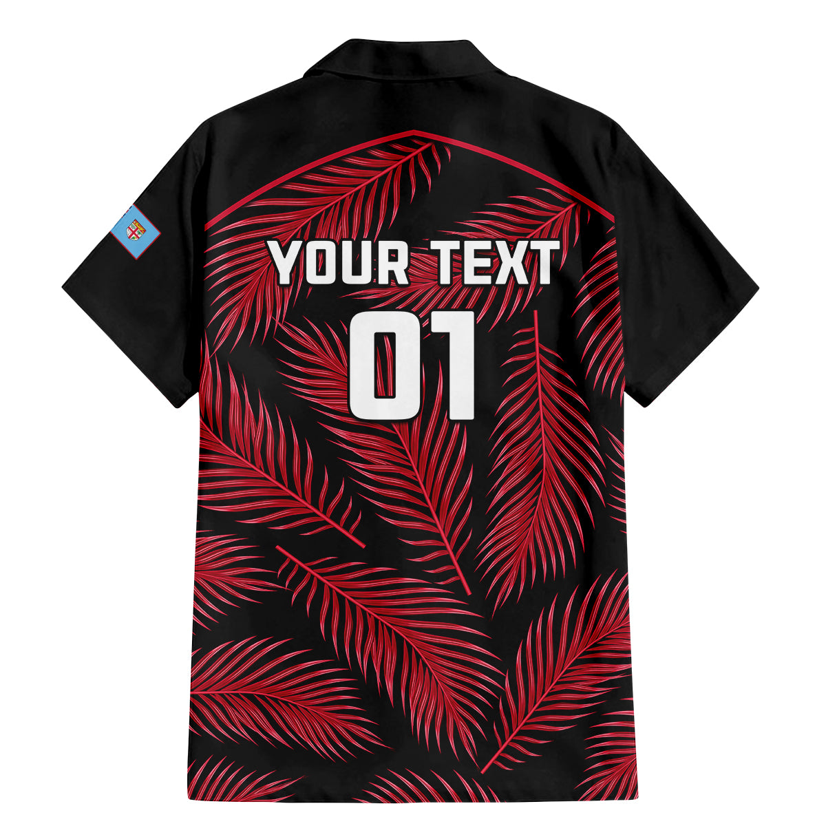 Custom Fiji Rugby Family Matching Mermaid Dress and Hawaiian Shirt Flying Fijians Red Palm Tree Version LT01 - Polynesian Pride