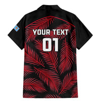 Custom Fiji Rugby Family Matching Mermaid Dress and Hawaiian Shirt Flying Fijians Red Palm Tree Version LT01 - Polynesian Pride
