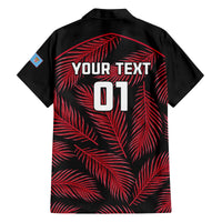 Custom Fiji Rugby Family Matching Summer Maxi Dress and Hawaiian Shirt Flying Fijians Red Palm Tree Version LT01 - Polynesian Pride