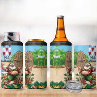Hawaii Christmas Santa Claus 4 in 1 Can Cooler Tumbler Mele Kalikimaka Tropical Beach LT01 - Polynesian Pride
