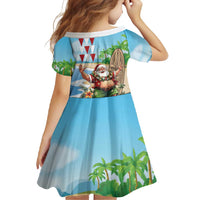 Hawaii Christmas Santa Claus Family Matching Mermaid Dress and Hawaiian Shirt Mele Kalikimaka Tropical Beach LT01 - Polynesian Pride