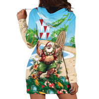 Hawaii Christmas Santa Claus Hoodie Dress Mele Kalikimaka Tropical Beach LT01 - Polynesian Pride