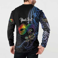 Personalised Polynesian Memorial Button Sweatshirt As Long As I Breathe You'll Be Remembered