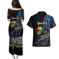 Personalised Polynesian Memorial Couples Matching Puletasi and Hawaiian Shirt As Long As I Breathe You'll Be Remembered LT01 - Polynesian Pride