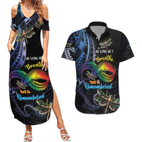 Personalised Polynesian Memorial Couples Matching Summer Maxi Dress and Hawaiian Shirt As Long As I Breathe You'll Be Remembered LT01 Colorful - Polynesian Pride
