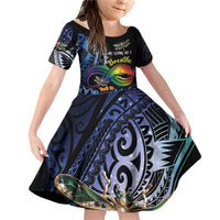 Personalised Polynesian Memorial Family Matching Off Shoulder Short Dress and Hawaiian Shirt As Long As I Breathe You'll Be Remembered LT01 Daughter's Dress Colorful - Polynesian Pride