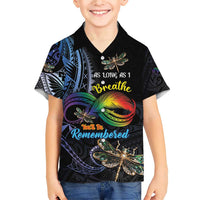 Personalised Polynesian Memorial Family Matching Short Sleeve Bodycon Dress and Hawaiian Shirt As Long As I Breathe You'll Be Remembered LT01 Son's Shirt Colorful - Polynesian Pride
