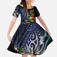 Personalised Polynesian Memorial Family Matching Summer Maxi Dress and Hawaiian Shirt As Long As I Breathe You'll Be Remembered LT01 Daughter's Dress Colorful - Polynesian Pride