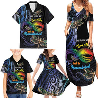 Personalised Polynesian Memorial Family Matching Summer Maxi Dress and Hawaiian Shirt As Long As I Breathe You'll Be Remembered LT01 - Polynesian Pride