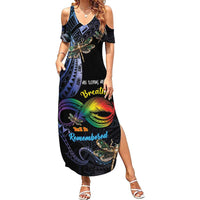 Personalised Polynesian Memorial Family Matching Summer Maxi Dress and Hawaiian Shirt As Long As I Breathe You'll Be Remembered LT01 Mom's Dress Colorful - Polynesian Pride