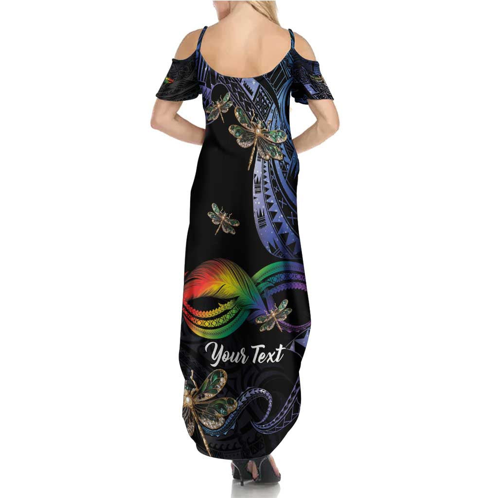Personalised Polynesian Memorial Family Matching Summer Maxi Dress and Hawaiian Shirt As Long As I Breathe You'll Be Remembered LT01 - Polynesian Pride