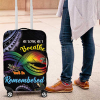 Polynesian Memorial Luggage Cover As Long As I Breathe You'll Be Remembered LT01 Colorful - Polynesian Pride