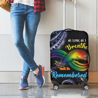 Polynesian Memorial Luggage Cover As Long As I Breathe You'll Be Remembered LT01 - Polynesian Pride