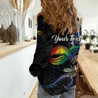Personalised Polynesian Memorial Women Casual Shirt As Long As I Breathe You'll Be Remembered LT01 - Polynesian Pride