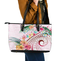 Pasifika Festival Leather Tote Bag Tribal Pattern Tropical Style LT01 - Polynesian Pride