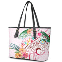 Pasifika Festival Leather Tote Bag Tribal Pattern Tropical Style LT01 - Polynesian Pride
