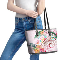 Pasifika Festival Leather Tote Bag Tribal Pattern Tropical Style LT01 - Polynesian Pride