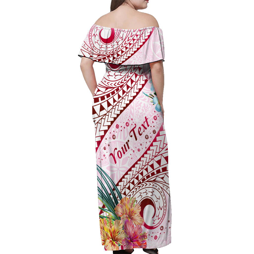 Pasifika Festival Off Shoulder Maxi Dress Tribal Pattern Tropical Style LT01 - Polynesian Pride