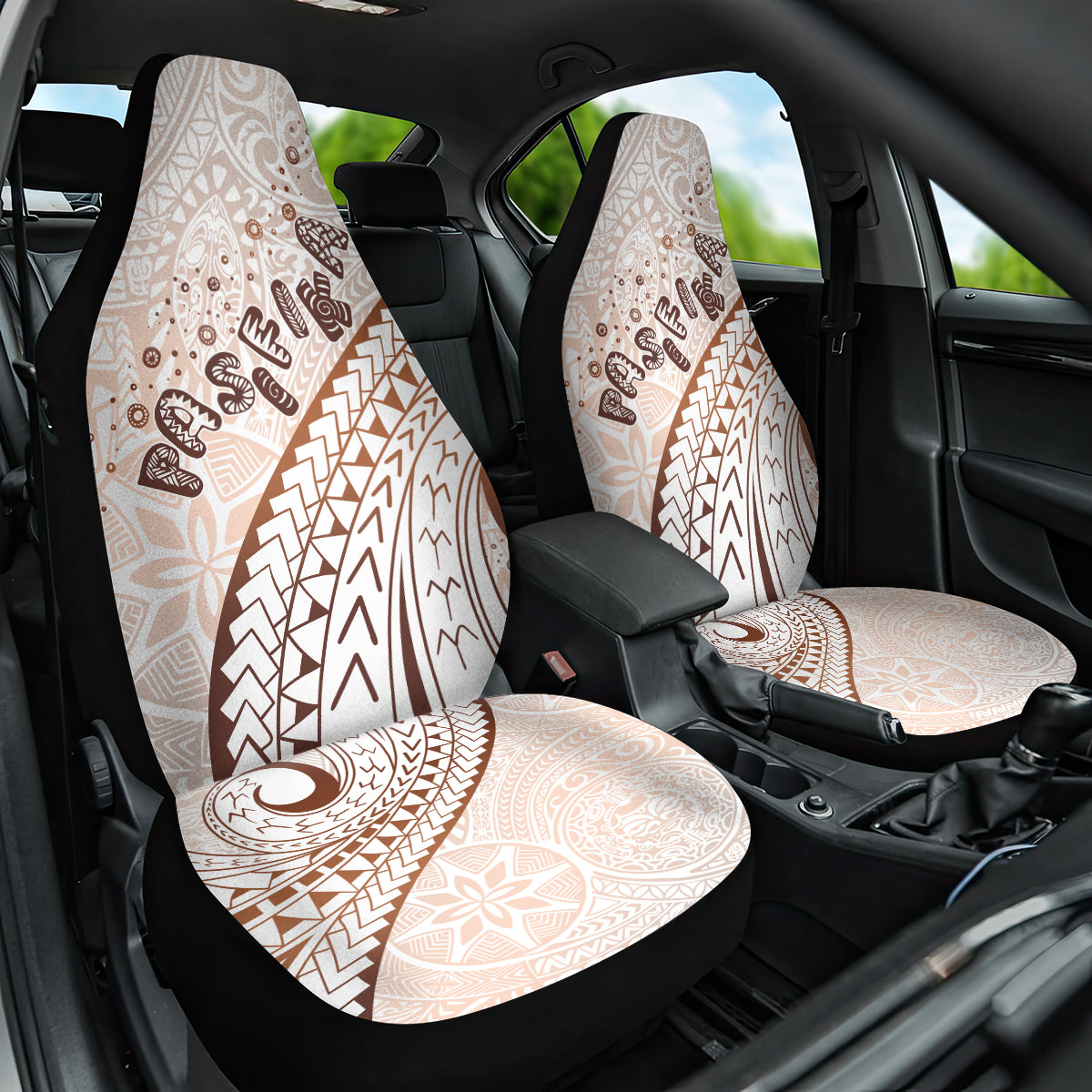 Pasifika Festival Car Seat Cover Vintage Tribal Pattern LT01 One Size Brown - Polynesian Pride