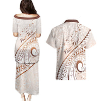 Pasifika Festival Couples Matching Puletasi and Hawaiian Shirt Vintage Tribal Pattern LT01 - Polynesian Pride
