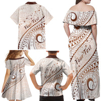 Pasifika Festival Family Matching Off Shoulder Maxi Dress and Hawaiian Shirt Vintage Tribal Pattern LT01 - Polynesian Pride