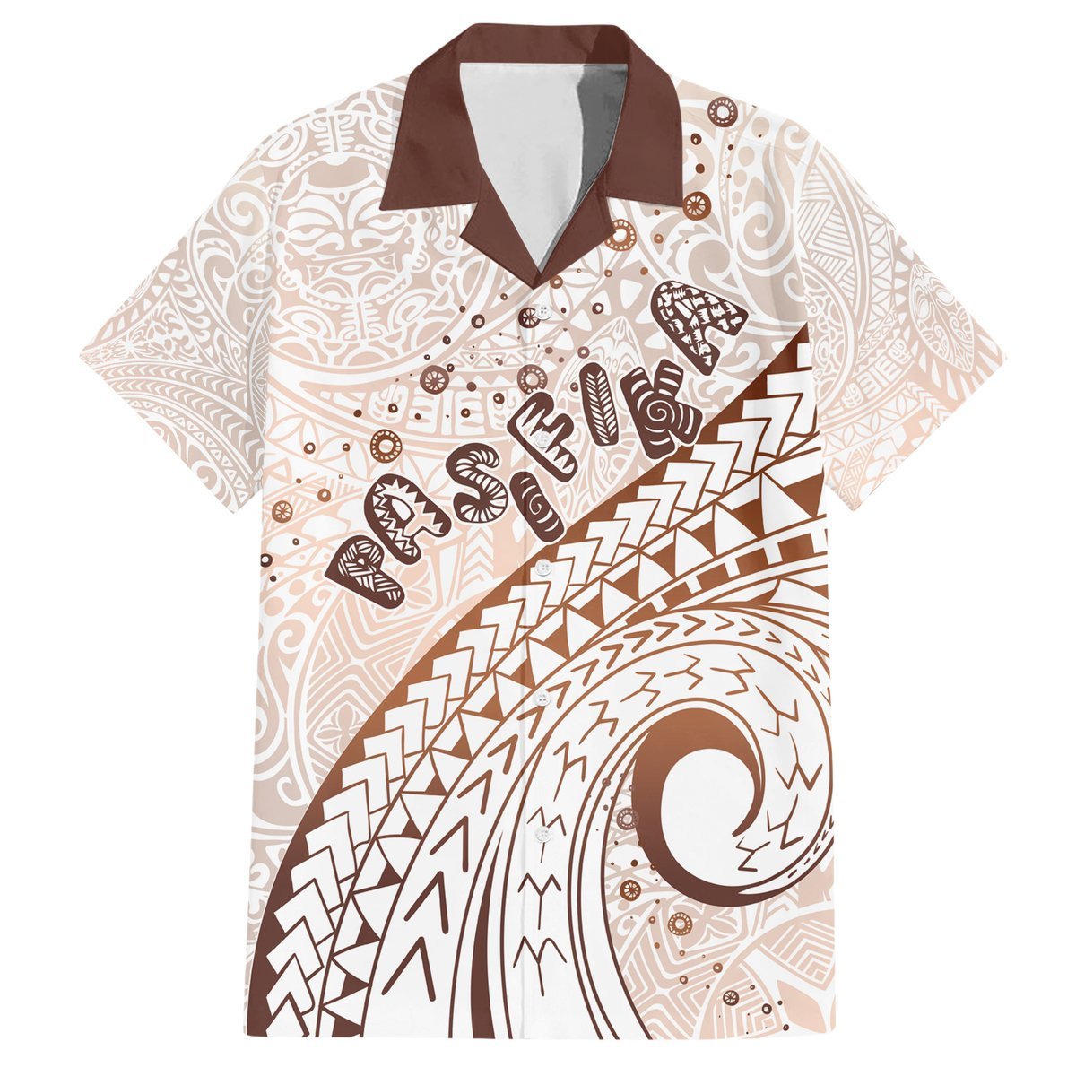 Pasifika Festival Hawaiian Shirt Vintage Tribal Pattern LT01 Brown - Polynesian Pride