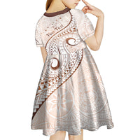 Pasifika Festival Kid Short Sleeve Dress Vintage Tribal Pattern LT01 - Polynesian Pride
