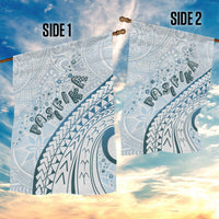 Pasifika Festival Garden Flag Tribal Pattern Blue Version