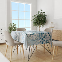 Pasifika Festival Tablecloth Tribal Pattern Blue Version