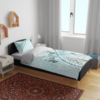 Pasifika Festival Bedding Set Tribal Pattern Teal Version