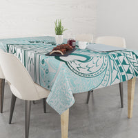Pasifika Festival Tablecloth Tribal Pattern Teal Version