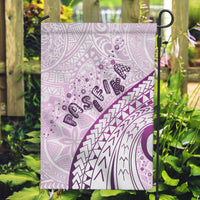 Pasifika Festival Garden Flag Tribal Pattern Lilac Version