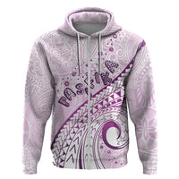 Pasifika Festival Hoodie Tribal Pattern Lilac Version LT01 Zip Hoodie Purple - Polynesian Pride