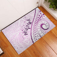 Pasifika Festival Rubber Doormat Tribal Pattern Lilac Version