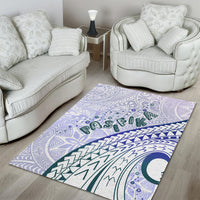 Pasifika Festival Area Rug Tribal Pattern Violet Version