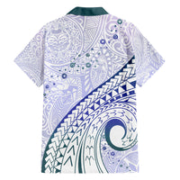 Pasifika Festival Family Matching Long Sleeve Bodycon Dress and Hawaiian Shirt Tribal Pattern Violet Version LT01 - Polynesian Pride
