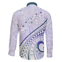 Pasifika Festival Family Matching Mermaid Dress and Hawaiian Shirt Tribal Pattern Violet Version LT01 - Polynesian Pride