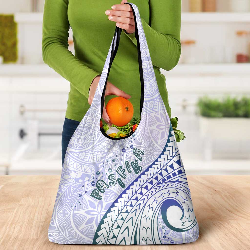Pasifika Festival Grocery Bag Tribal Pattern Violet Version