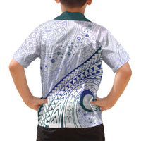 Pasifika Festival Kid Hawaiian Shirt Tribal Pattern Violet Version LT01 - Polynesian Pride