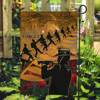 ANZAC Day 2024 Garden Flag Silver Fern With A Trumpet Soldier LT01 Garden Flag Art - Polynesian Pride