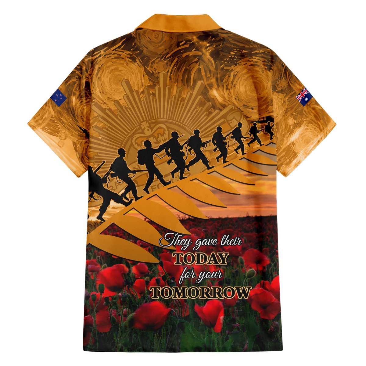 ANZAC Day 2024 Hawaiian Shirt Silver Fern With A Trumpet Soldier LT01 - Polynesian Pride