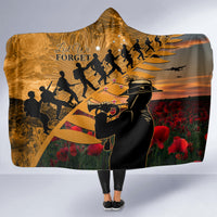 ANZAC Day 2024 Hooded Blanket Silver Fern With A Trumpet Soldier LT01 - Polynesian Pride