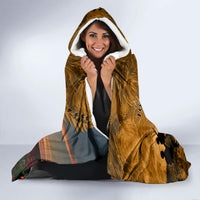 ANZAC Day 2024 Hooded Blanket Silver Fern With A Trumpet Soldier LT01 - Polynesian Pride
