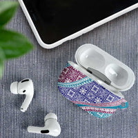 Hawaiian Quilt Pattern AirPods Case Purple Blue Color Mixed - Polynesian Pride